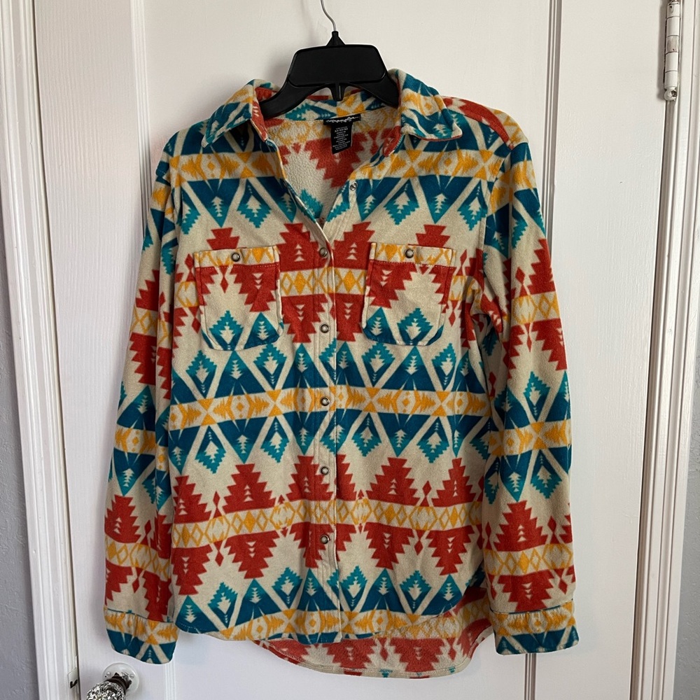 Western style woolly button up